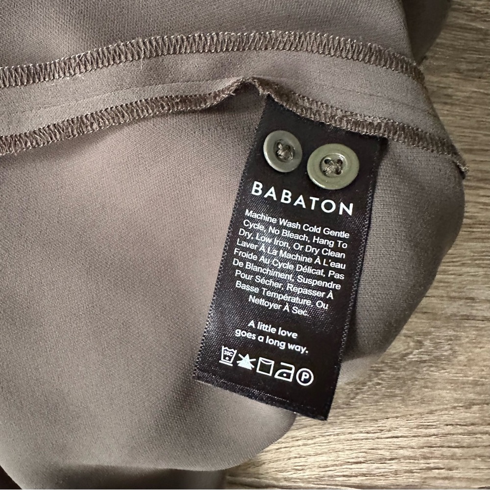 Sz 2 Aritzia BABATON Howitt Button Down Dress in Olive - Picture 12 of 13